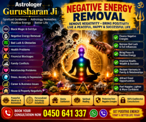 Negative Energy Removal by Astrologer Gurusharan 